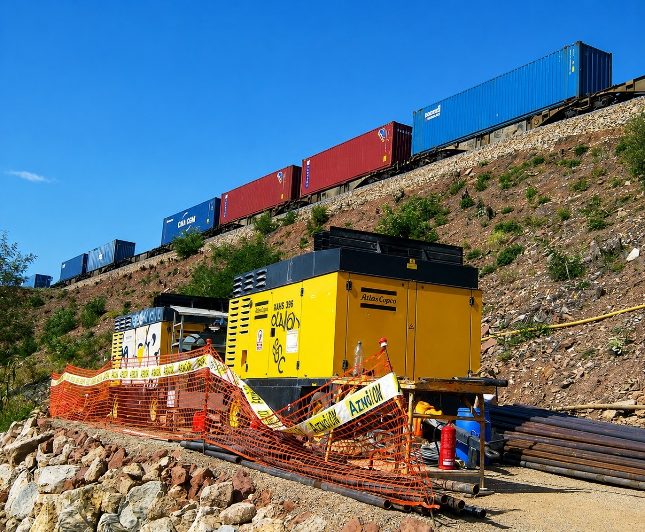 Consolidamos un terraplén ferroviario de la línea Calatayud–Valencia sin cortar el tráfico